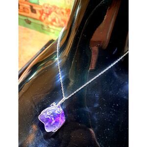 Artisan Crafted polished Amethyst Solitaire Pendant in Sterling Silver 51.75 ctw